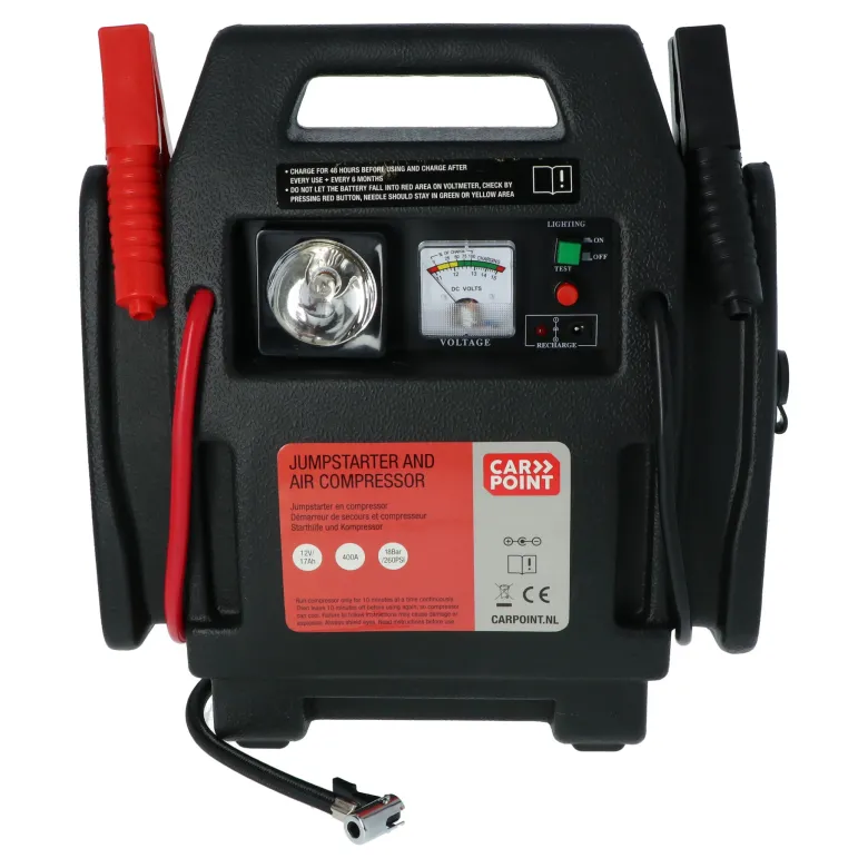 Carpoint 12V/17AH jumpstarter met compressor