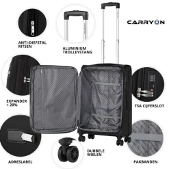 CarryOn Air 55 cm handbagage koffer - Black