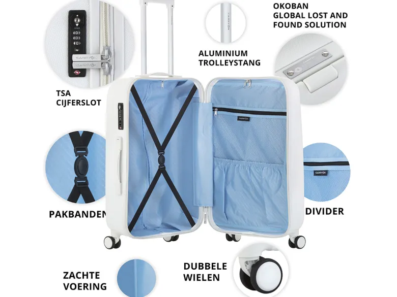 CarryOn Skyhopper 55 cm reiskoffer - White