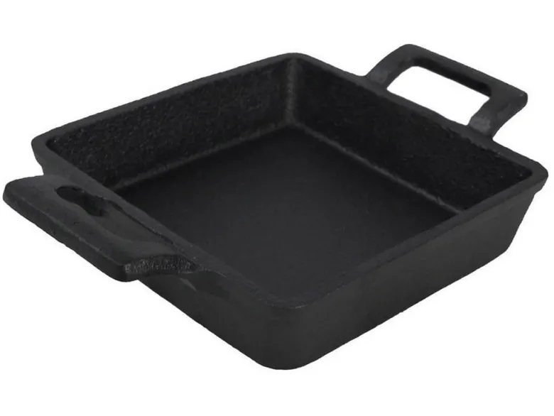 Cast Iron gietijzeren vierkante mini ovenschaal