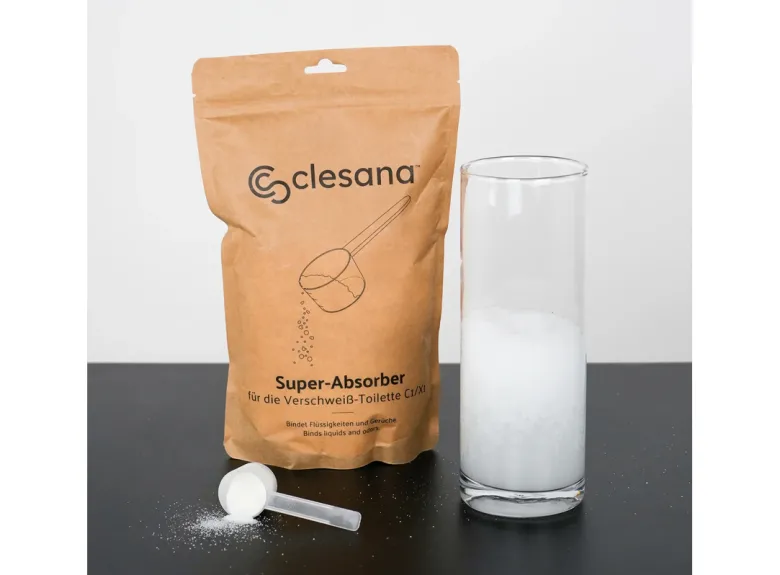 Clesana C1/X1 Super-Absorbers scheidingstoilet vochtbinder - korrelvorm