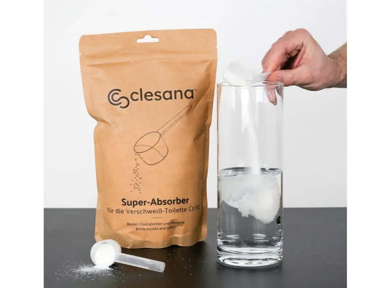 Clesana C1/X1 Super-Absorbers scheidingstoilet vochtbinder - korrelvorm