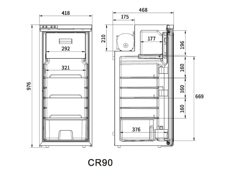 CN Comfort CR90 compressor koelkast