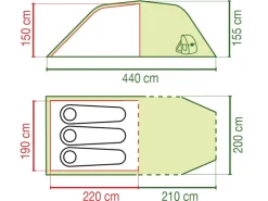 Coleman Coastline 3 plus tunneltent