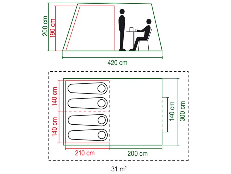 Coleman Cook 4 tunneltent