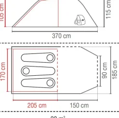 Coleman Cortes 3 tunneltent