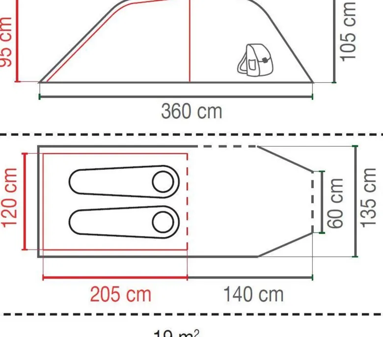 Coleman Cortes 2 tunneltent