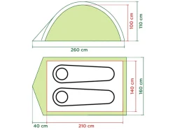 Coleman Darwin 2 Grey koepeltent