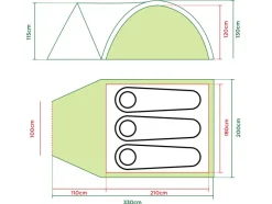 Coleman Darwin 3 Plus Grey koepeltent