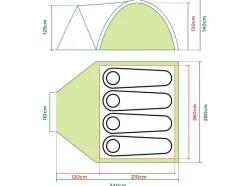 Coleman Darwin 4 Plus Grey koepeltent