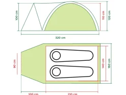 Coleman Darwin 2 Plus Grey koepeltent