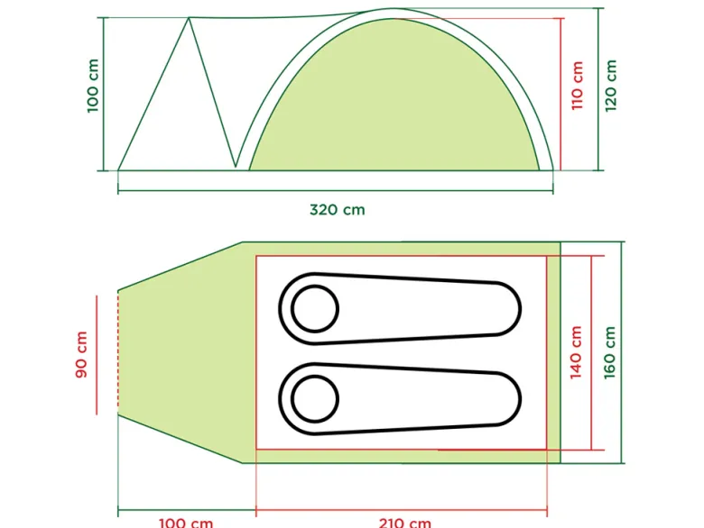 Coleman Darwin 2 Plus Grey koepeltent