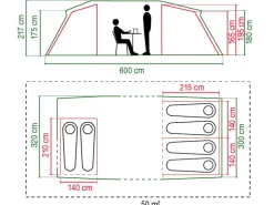 Coleman MacKenzie 6 BlackOut Vis-à-Vis tunneltent