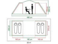 Coleman Spruce Falls 4 BlackOut vis-à-vis tent - Green