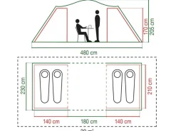 Coleman Spruce Falls 4 Vis-à-Vis tunneltent