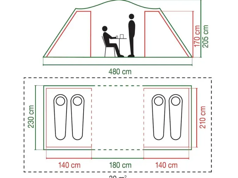 Coleman Spruce Falls 4 Vis-à-Vis tunneltent