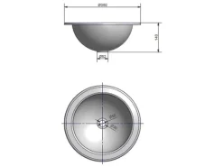 Comet 30 cm kunststoffen wasbak - rond