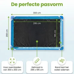 Comfortpool Pro 300x200 cm afdekzeil - Black