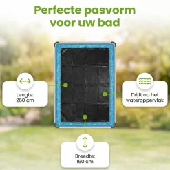 Comfortpool Pro 260x160 cm afdekzeil - Black