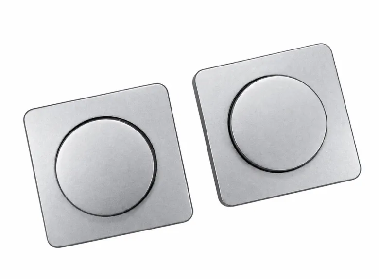 Confurn vierkante pushknop - Silver