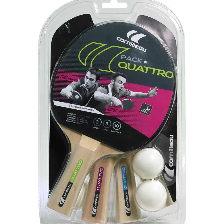 Cornilleau Sport Pack Quatro tafeltennbatjes