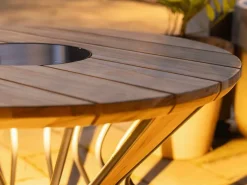 Cosi Fires Cosilumia Ø 52 cm verlichte loungetafel - Teak