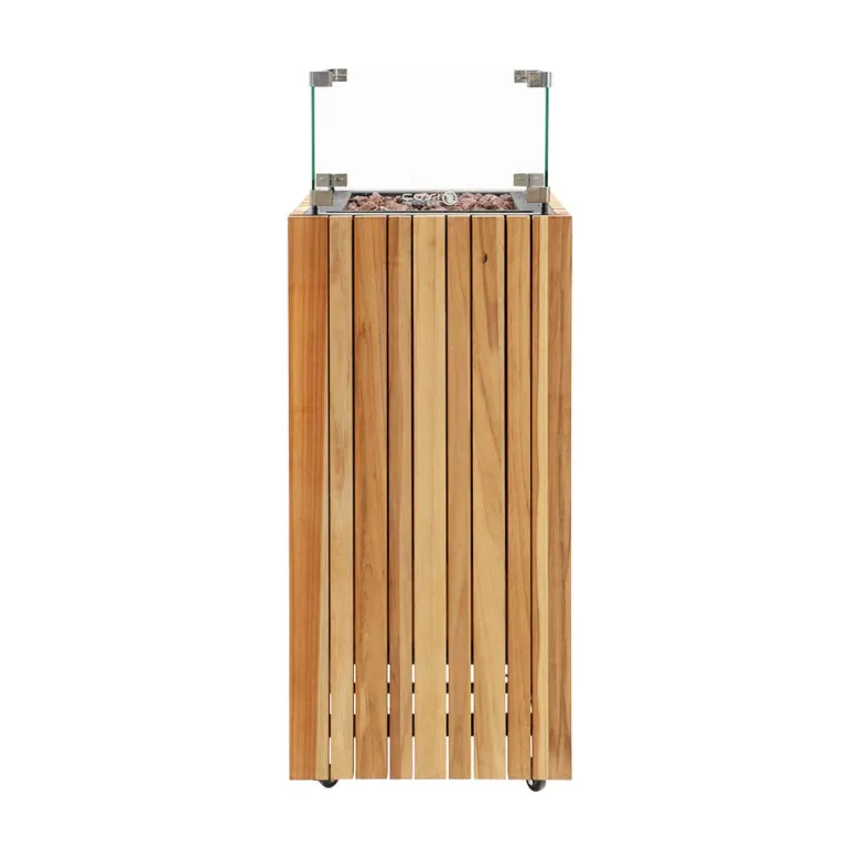 Cosi Fires Cosipillar square 30 mbar sfeerhaard - Teak