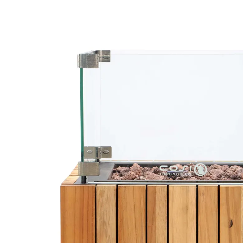 Cosi Fires Cosipillar square 30 mbar sfeerhaard - Teak