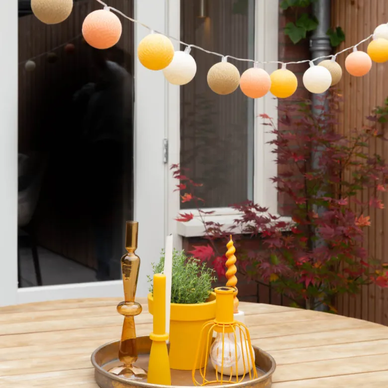 Cotton Ball Lights Outdoor extension kit lichtslinger - Naranja