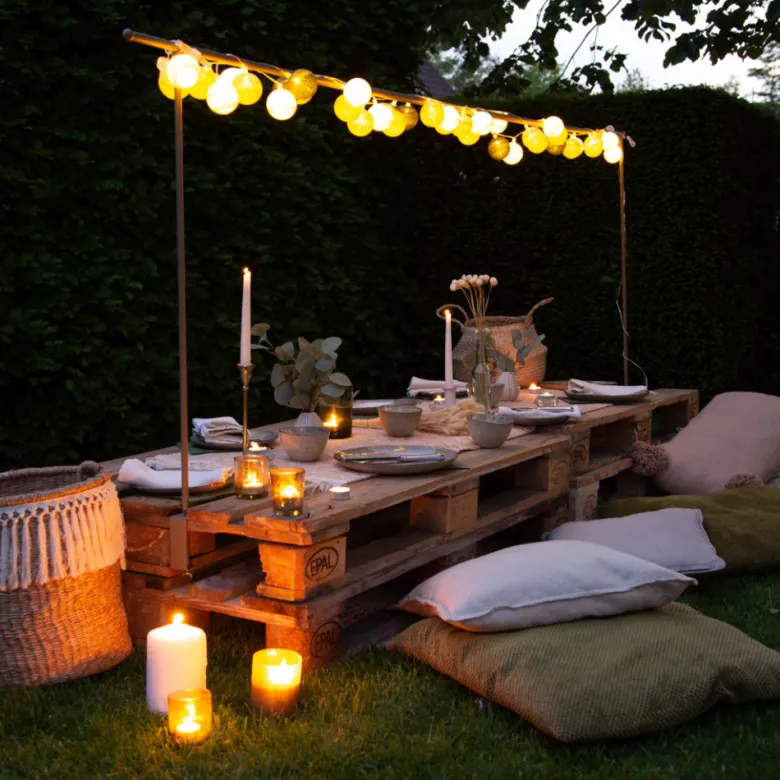 Cotton ball lights outdoor extension kit lichtsnoer jardin