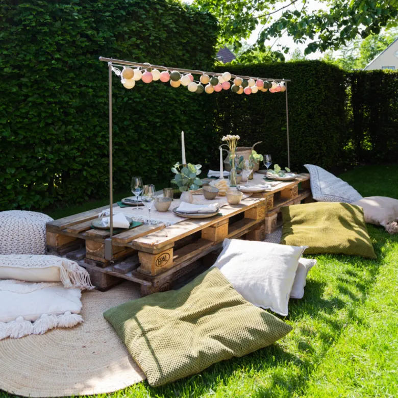 Cotton ball lights outdoor lichtsnoer jardin