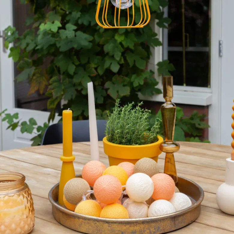 Cotton Ball Lights Outdoor starter kit lichtslinger - Naranja