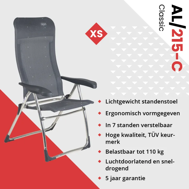 Crespo AL-215 standenstoel - Dark Grey