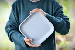 Croppie 20 cm vierkant bord - Azure