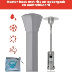 CUHOC Diamond 226 x 85 x 48 cm heaterhoes zilvergrijs