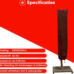 CUHOC Green 220 x 25 x 45 cm zweefparasol hoes