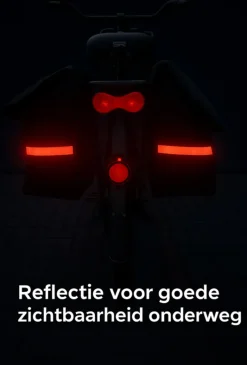 CUHOC 20 liter dubbele fietstas met kliksysteem en reflectie