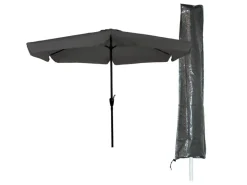 CUHOC Ø3m parasol grijs met Basic parasolhoes