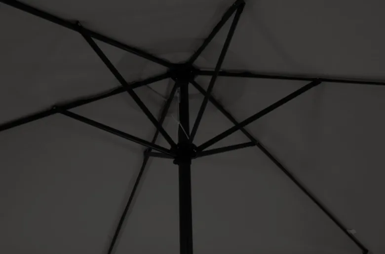 CUHOC Ø3m parasol grijs met Basic parasolhoes