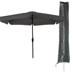 CUHOC Ø3m parasol grijs met Basic parasolhoes