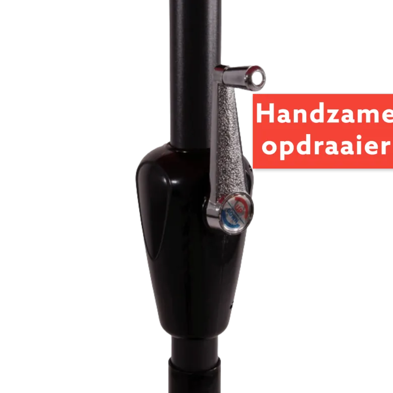 CUHOC Ø3m parasol grijs met Redlabel parasolhoes