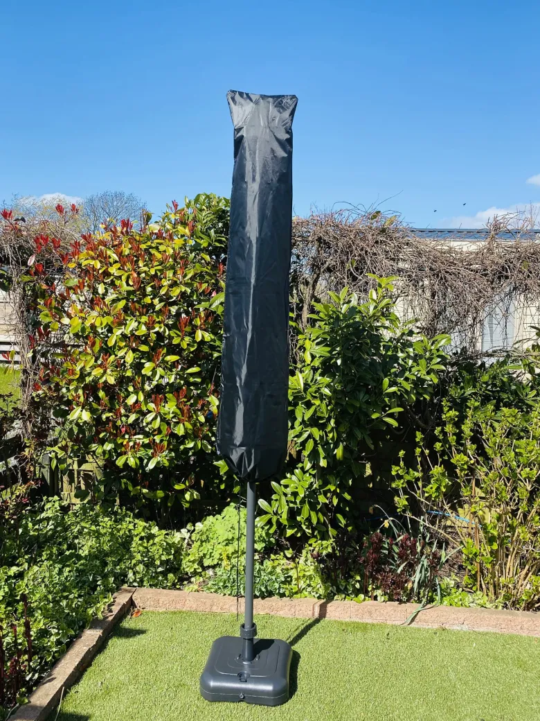 CUHOC Ø3m parasol grijs met Redlabel parasolhoes