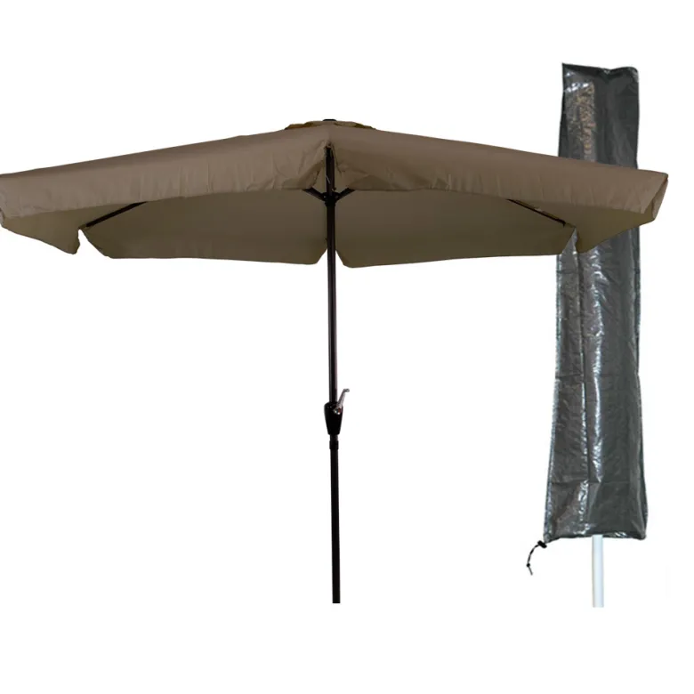 CUHOC Ø3m parasol taupe met Basic parasolhoes