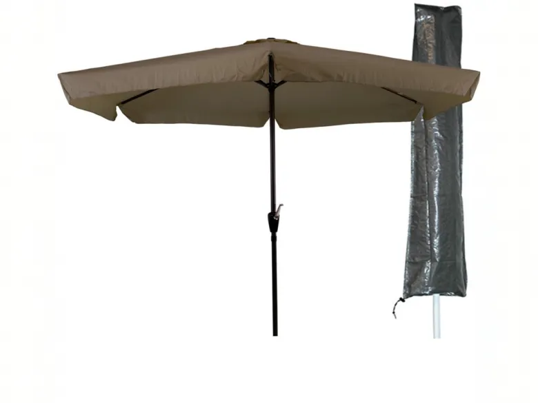 CUHOC Ø3m parasol taupe met Basic parasolhoes