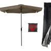 CUHOC Ø3m parasol taupe met Redlabel parasolhoes