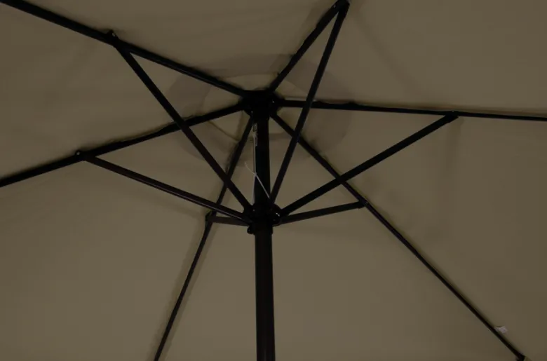 CUHOC Ø3m parasol taupe met Redlabel parasolhoes