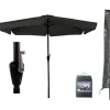 CUHOC Ø3m parasol zwart met Basic parasolhoes