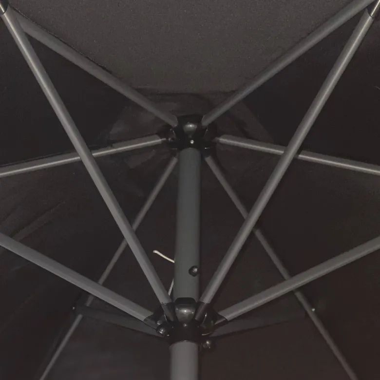 CUHOC Ø3m parasol zwart met Redlabel parasolhoes
