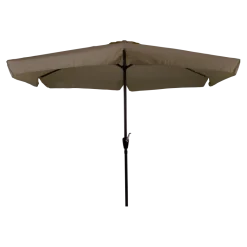 CUHOC Ø3m stokparasol taupe met volanten