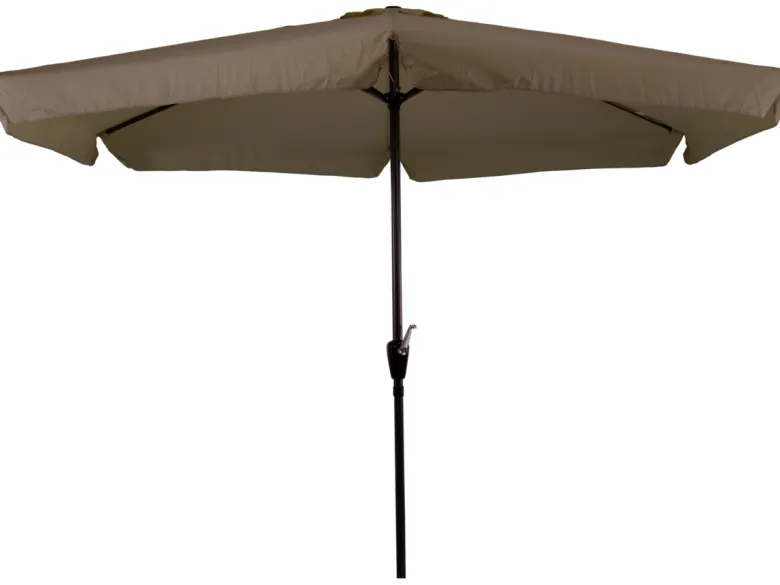 CUHOC Ø3m stokparasol taupe met volanten